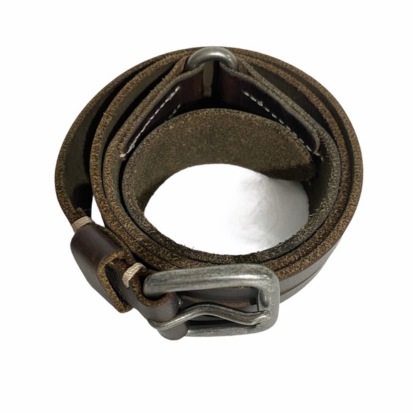 Brown Leather Belt Split in back, 38 1/2” long - Picture 2 of 7